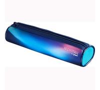 Maped Estuche Nightfall – Material escolar, tonos azules, cierre metálico, 21 x 6 cm