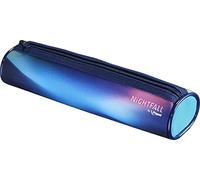 MAPED - Material Escolar - Estuche Nightfall - Diseño Vibrante en Tonos Azules - Cierre con Cremallera Metálica - Dimensiones de 21 x 6 cm - Ideal para la Mochila
