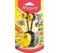 Maped - Material Escolar - Sacapuntas Croc Croc Universal - Apto para 4 Diámetros Distintos - 2 Orificios para Afilar - Capacidad de Reserva - Diseño Lúdico