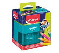 Maped Sacapuntas eléctrico Turbo Twist 2.0 — 1 orificio, compacto y estable, funciona con 4 pilas