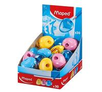 Maped - Material Escolar - Sacapuntas I Gloo - Diseño con Depósito - Tienen 1 Orificio para Afilar - Tamaño Compacto para el Estuche - 3 Diseños Diferentes