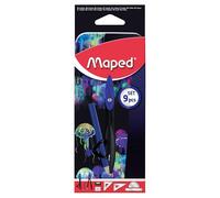 Maped Mathset Compas Scolaire Deepsea Paradise - Brújula anillo + brújula Mine + juego de trazado + recortes, borrador + lápiz