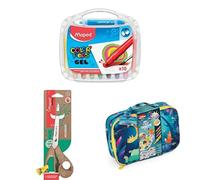 Maped Pack Creativ Jungle Fever: Set de Manualidades + Ceras de Colores + Tijeras Advanced