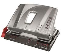 Maped - Perforadora de Papel - Advanced Metal 2 Agujeros para 20/25 Hojas - Agujereador de Papel Metálico - Regleta Ultra Legible - Tapa para Vaciar Confetis - Rápida y Precisa - Color Plata