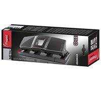 Maped Perforadora de Papel de Metal 4 orificios 25/30 hojas Zapatas deslizantes Tapa confetis Plata