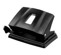 Maped - Perforadora de Papel - Essentials Metal 20/25 Hojas con 2 Agujeros- Agujeador de Papel con Regleta Multi Formatos - Tapa para Vaciar Confetis - Distancia de 80 mm entre Anillas - Color Negro