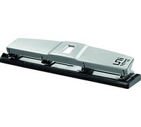 Maped Perforadora de Papel Universal 4 Agujeros con Capacidad de 10 a 12 Hojas, Agujereadora con Sujeción Optimizada y Tapa para Confetis, Acabado Metálico Plateado para Oficina y Escuela
