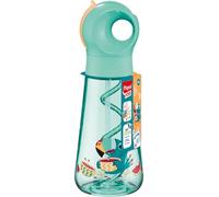 Maped Picnik - Botella Infantil Ecozen de 500 ml, Diseño Tucán Verde Neón, Material Biofuente Sostenible con Pajita de Burbujas, Apertura Fácil y Antifugas, Botella Escolar de Gran Capacidad