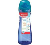 Maped Picnik Origins - Botella Infantil Aqua de 580 ml, Diseño de Efectos Irradiados, Antigoteo y Apertura Fácil, Cuello Desmontable para Limpieza Profunda, Apta para Lavavajillas y Reutilizable