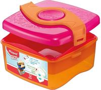Maped Picnik Origins - Caja de Almuerzo Infantil de 1 Litro, Diseño Sunset, 2 Compartimentos con Bandeja Extraíble, Apertura Fácil para Niños, Porta Alimentos Hermético y Resistente