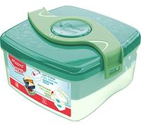 Maped Picnik Origins - Caja de almuerzo para niños, apertura fácil, 2 compartimentos, 1 extraíble, de plástico, sin BPA ni ftalatos, color verde
