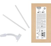 MAPED Picnik - Piezas de repuesto para Gourdes Miniz - 1 pipeta de silicona + 2 pajitas - Lavable en lavavajillas - Apto para botellas de 500 ml y 350 ml - Aumenta la vida útil de las botellas