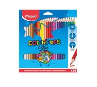 Lapices de colores maped triangulares caja de 24 unidades colores surtidos