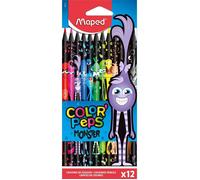 Maped - Pinturas de Madera - Lápices Monster de Colores - 24 Pinturas de Colores