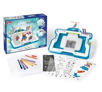 Maped Pizarra Mágica Lumi Board para Dibujar con Luz, Set Completo para Niños de 4 Años en Adelante con 1 Luz, 30 Fichas, 12 Rotuladores, 20 Hojas, 5 Niveles de Dibujo Ideal para Calcar y Crear