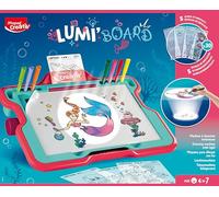 Maped Pizarra Mágica para Dibujar con Luz Sirenas, Set Completo para Niños de 4 Años en Adelante, Incluye 1 Luz 30 Fichas 12 Rotuladores 20 Hojas, Ideal para Calcar y Crear