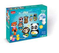 Maped Plaster Friends Animales de Arcilla Blanca para Modelar y Pintar, Set con 8 Figuras de Yeso y Accesorios, Manualidades Infantiles para Niños, 6 x 8,5 mm