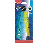 Maped - Regla Escolar Plegable - Tamaño Mínimo 15 cm y Máximo 30 cm - Semitransparente - Sistema de Seguridad Con Bloqueo - Ideal para Realizar Trazos Firmes y Rectos