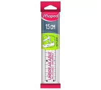 MAPED: Regla inquebrantable de estudio de plástico - 15 cm