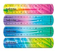 Maped Regla Flexible 15 cm, Twist'n Flex Decor, Doble Graduación, Plástico Irrompible, Diseño Lúdico para Niños y Estudiantes, Ideal para Escuela y Oficina, Colores Surtidos