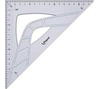 Maped - Reglas Escolares - Escuadra Escolar de 45° - Hipotenusa 26 cm - Diseño Transparente con Graduaciones Impresas - Empuñadura Ergonómica - Ideal para Medir y Trazar al Mismo Tiempo