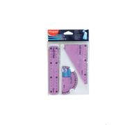 Maped - reglas escolares - twist'n flex decor - mini kit de 3 piezas -