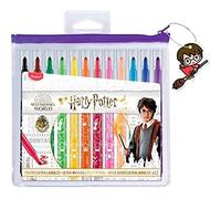 Maped - Rotuladores de Colores - Colección Harry Potter - 12 Rotuladores para Niños con Diseño Lúdico - Tinta Ultra Lavable - Medio Bloqueado - Punta Cónica