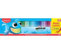 Maped - Rotuladores de Colores para Niños - Color's Peps Ocean's - 48 Rotuladores con Punta Media - Tinta Lavable - Ideal para Dibujar y Colorear - Variedad de Colores