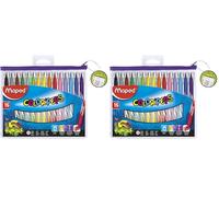Maped - Rotuladores para colorear con punta media bloqueada - 15 rotuladores para colorear - Lavable y resistente al secado - Punta media bloqueada - Colores vivos - Ideal para suministros escolares -