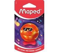 Maped - Sacapuntas de planeta coleccionable - 1 agujero - Reserva de metal ergonómico y arcticulado, compacto y antigolpes - Se vende por unidad, color aleatorio