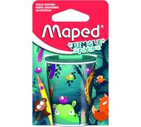 Maped - Sacapuntas JUNGLE FEVER para 2 tamaños de bolígrafo con caja colectora