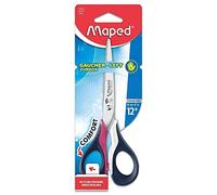 Maped Sensoft 3d - tijeras de zurdo, morado y negro, 16 cm | Mangos ergonómicos flexibles, 16 cm, agarre cómodo para niños, suministros escolares, arte y manualidades en el aula
