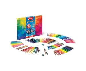 Maped Set de Colores 150 Piezas, Color'Peps Infinity Collection, Incluye Crayones Rotuladores y Lápices de Colores, Lavables y No Tóxicos, Estuche Portátil Duradero, Ideal para Niños