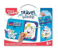 Maped - Set de Manualidades para Niños - Creaciones Magnéticas Caballeros y Princesas - Apto a Partir de 4 Años - Incluye 1 Maletín, 1 Pizarra, 4 Rotuladores, 14 Imanes y 1 Paño