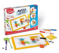 Maped - Set de Manualidades para Niños - Creaciones Magnéticas y Borrables Monstruos - Apto a Partir de 4 Años - Incluye 1 Pizarra Magnética, 1 Paño, 6 Rotuladores y 1 Lámina de Imanes