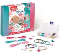 Set de Manualidades para Niños - Imagin Style Pulseras - A Partir de 7 Años - 2 Técnicas de Confección - Incluye 3 Hilos No Elásticos, 1 Hilo Elástico, Perlas, Pompones y 1 Caja