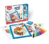 Maped - Set de Manualidades para Niños - Kit de Dibujos Borrables Máscaras - Apto a Partir de 6 Años - Incluye 1 Pizarra Transparente, 1 Paño, 15 Fichas de Actividades, 10 Rotuladores y 1 Borrador