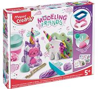 Maped - Set de Manualidades para Niños - Modeling Friends Creativo Mágico - 5 Años - Caticorn y Unicornio - Incluye 5 Botes de Masa Endurecedora, 1 Molde, 1 Cuchillo de Plástico y 1 Rotulador