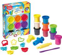 Maped - Set de Manualidades para Niños - Pat Dough 9 Botes + 12 Accesorios - A Partir de 3 Años - Textura Suave y No Pegajosa - Incluye Rodillo, Cuchillo y Extrusoras de Plástico