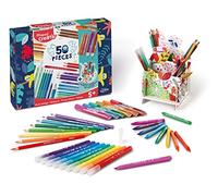 Maped - Set para Colorear de 50 Piezas - A Partir de 5 Años - Incluye 16 Lápices de Colores, 12 Rotuladores, 12 Ceras, 6 Tubos de Pegamento Brillante y 1 Lapicero