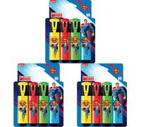 Maped Superman Set De 4 Subrayadores Con Colores Vibrantes, Rotuladores Escolares Para Niños Y Adultos, Punta Biselada Para Escritura Fluida, Material Escolar De Con Diseño Exclusivo (Paquete de 3)