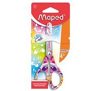 Maped - Tijeras de escuela y manualidades MINI CUTE 13 cm, cuchillas redondeadas - Color aleatorio, 464216