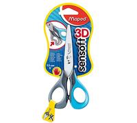Tijeras para zurdos Sensoft de Maped, color azul y rosa, 3D (13 cm)