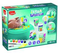 Maped Torre de Cerámica Terra Pottery Kit Cerámica para Niños Completo con Torno, Pedal, Arcilla Natural y Accesorios Ideal para Crear y Decorar Figuras Cerámicas a Partir de 8 Años
