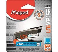 Maped Universal Metal 044600 grapadora Mini N ° 10 + 400 grapas), color aleatorio