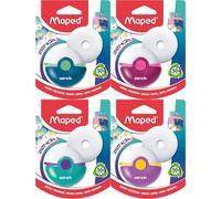 Maped Zenoa - Goma de Borrar Recargable con Estuche Rotativo Protector, Incluye 1 Recambio de Goma Blanca, Colores Surtidos (Azul, Rosa, Verde), 1 Unidad en Blíster