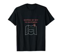 Mapeo Mi Camino a la Felicidad Mapa Camping Cita al Aire Libre Camiseta