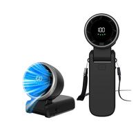 MAPHRWZ 2026 New Portable Foldable Handheld Fan, 100-Speed 4000mAh USB Rechargeable Mini Cooling Fan with Lanyard for Travel Office Outdoor(Black)
