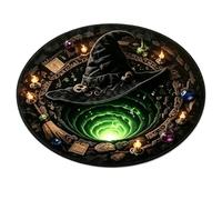 MAPHRWZ 3D Optical Illusion Halloween Rug, Non-Slip Spooky Swirl Floor Mat