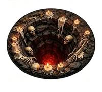 MAPHRWZ 3D Optical Illusion Halloween Rug, Non-Slip Spooky Swirl Floor Mat